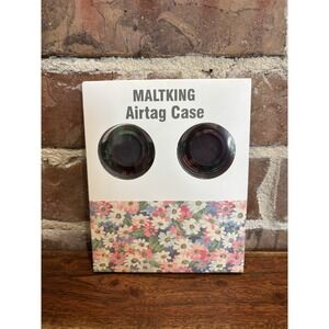New Maltking Floral AirTag 4pcs, Genuine Leather Keychain AirTag Holder, Secure